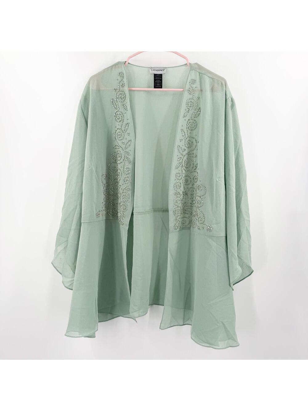 Catherines Cardigan Size 26W NWT Beaded Evening Formal Cocktail Sheer Plus Curvy